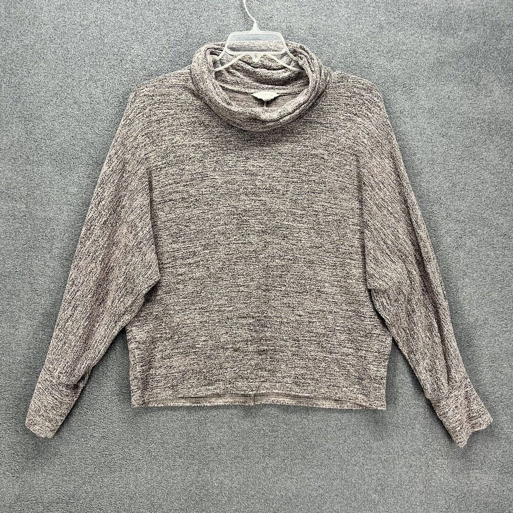 Lucky Brand Sweater Women Medium Gray Soft Long Sleeves sweatshirt Turtleneck